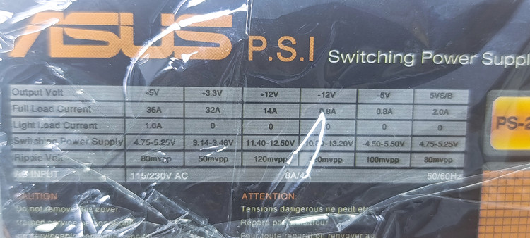 پاور کامپیوتر ایسوس P.S.I مدل PS-2000W مناسب سیستمهای اداری
