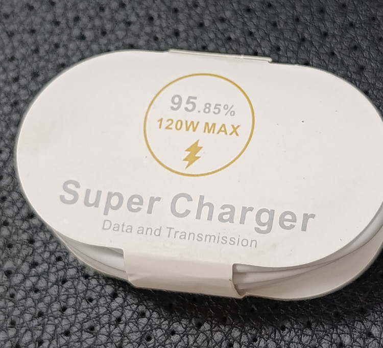 کابل شارژ سریع تایپ سی 120 وات مدل Super Charger با قابلیت نمایش اعشاری شارژ در گوشیهای شیائومی