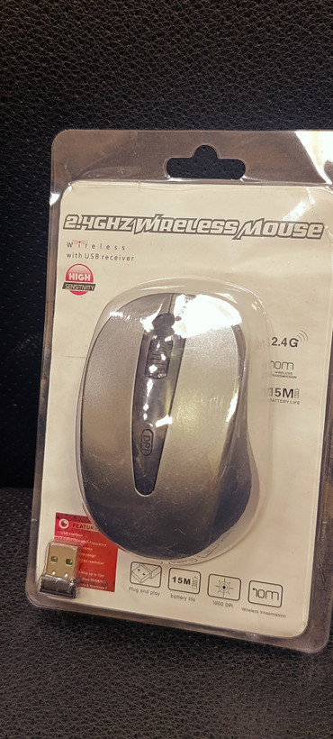 موس بیسیم 2.4 گیگاهرتز باتریخور با گیرنده USB و طراحی کممصرف
