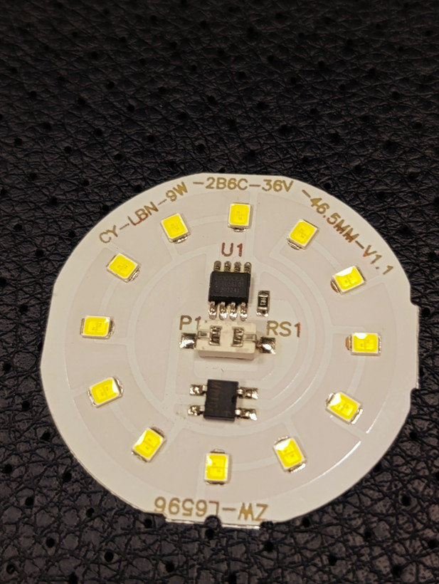 ماژول LED DOB گرد 9 وات SMD 2835 مدل CY-LBN-9W-2B6C-36V قطر 46.5 میلیمتر