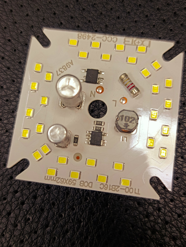 ماژول LED DOB توان 30 وات مدل T100-2B16C سایز 59×62 میلیمتر