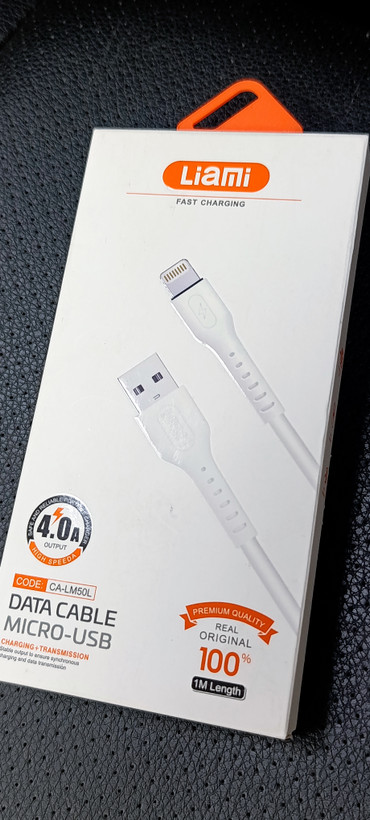 کابل شارژ و انتقال داده آیفون Liami Micro-USB فست شارژ 4.0A طول 1 متر
