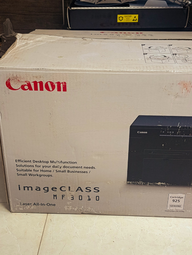 پرینتر چندکاره لیزری ویترینی{در حد آکبند} Canon imageCLASS MF3010 پرینت، اسکن و کپی