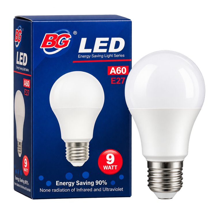 لامپ LED بیجی 9 وات مدل A60 پایه E27
