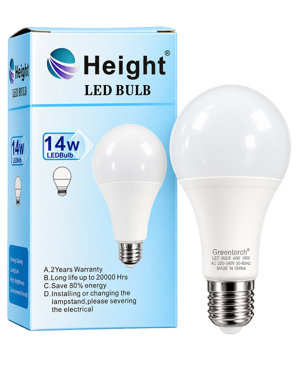 لامپ LED Height  14 وات سفید
