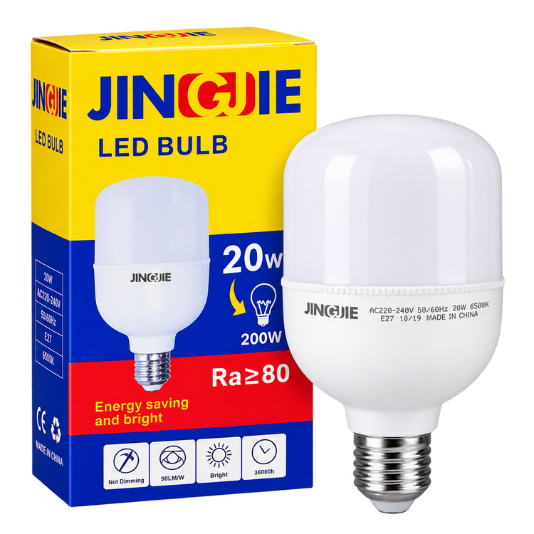 لامپ LED جینگجی 20 وات پایه E27 نور مهتابی 6500K