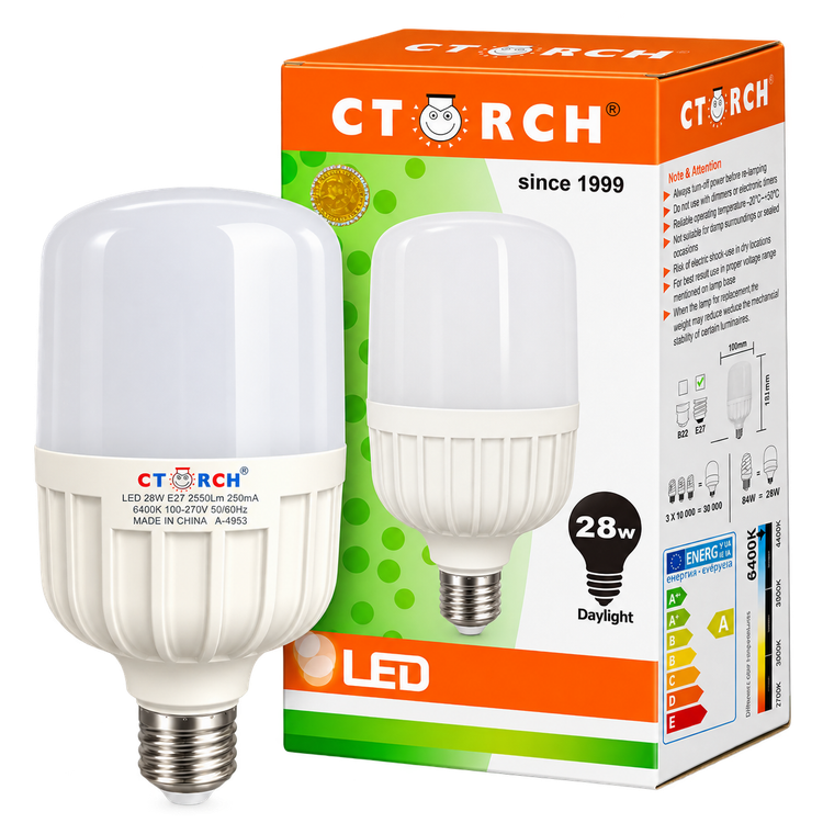 لامپ LED سیتورچ 28 وات پایه E27 نور مهتابی 6400K