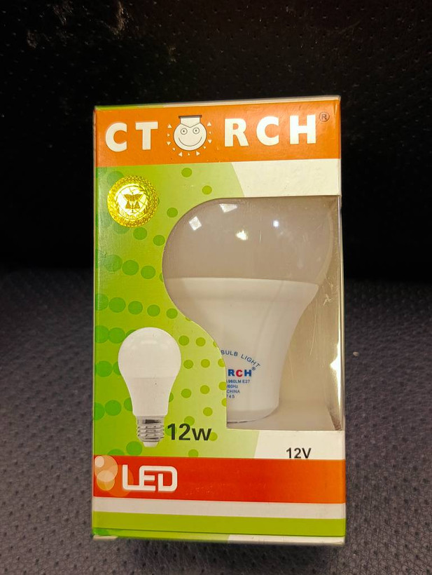 لامپ LED سیتورچ 12 وات 12 ولت پایه E27 نور مهتابی 6400K