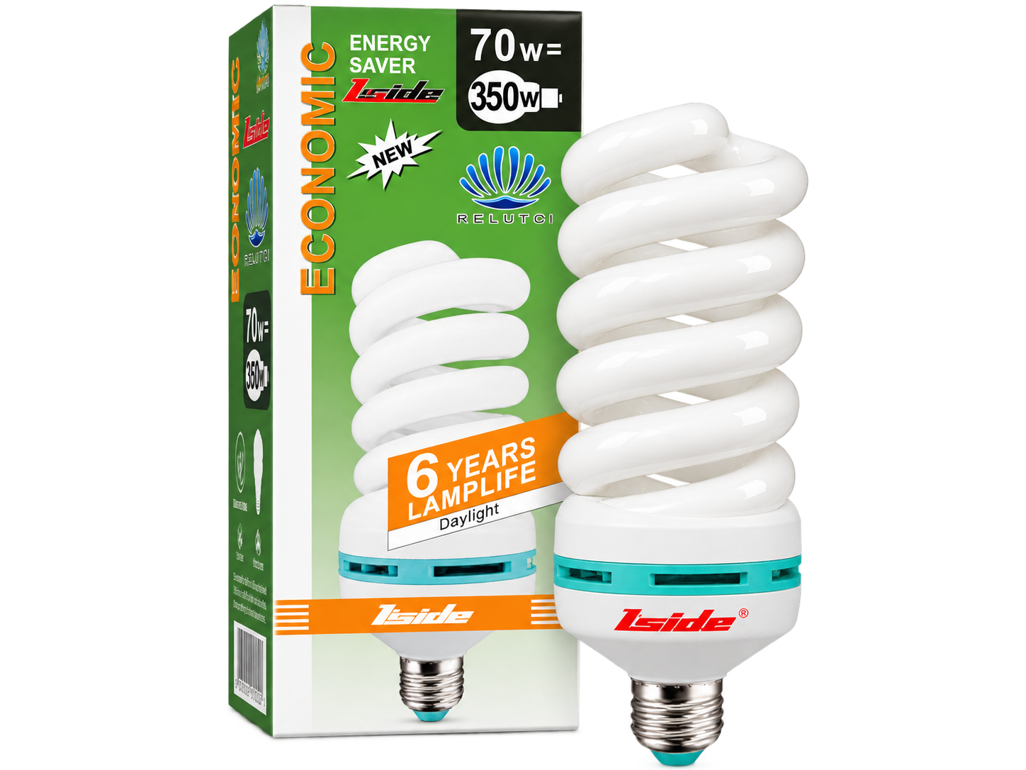لامپ کم‌مصرف RELUTCI مهتابی مدل Iside 70 وات Daylight پایه E27