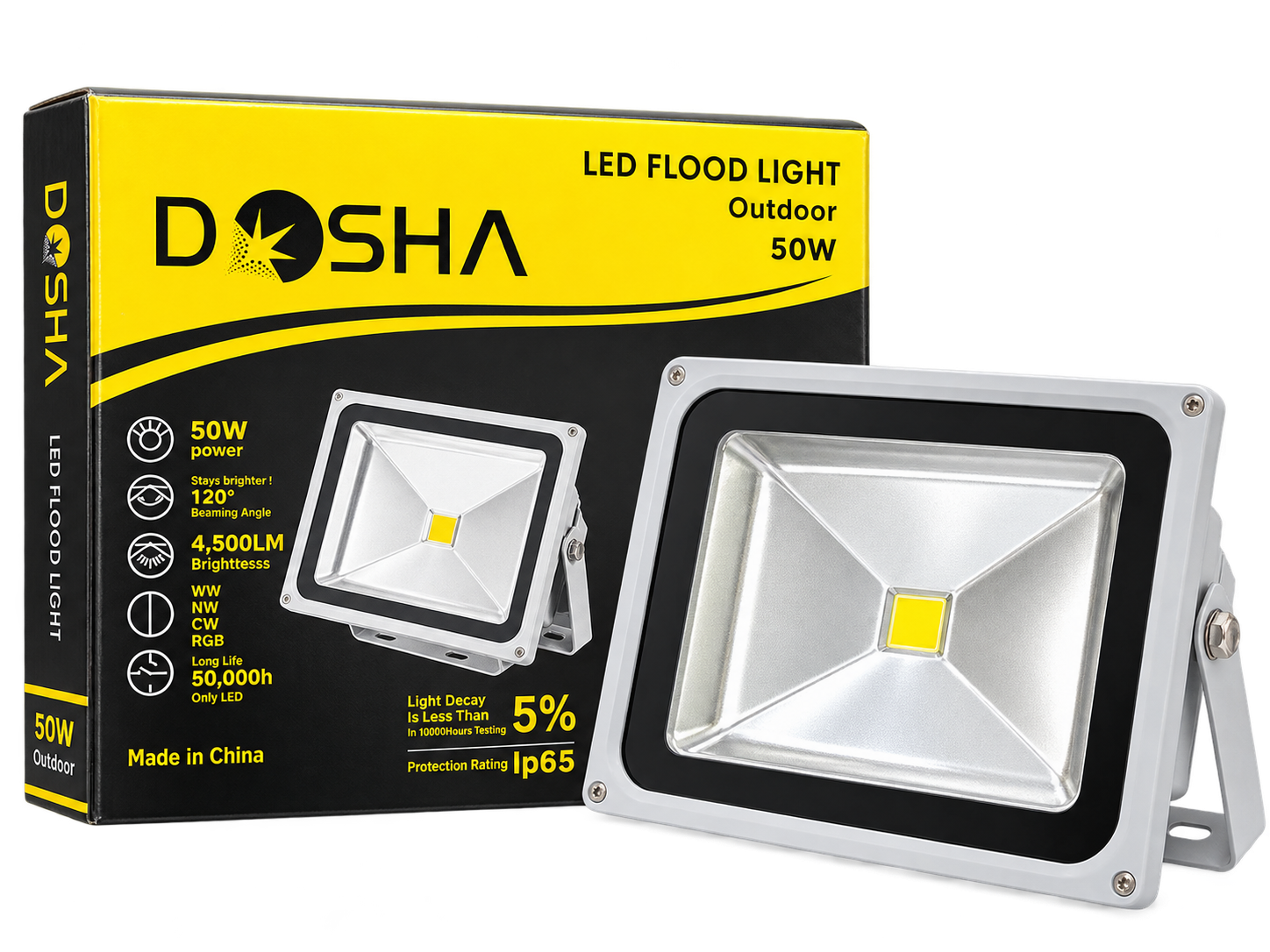 نورافکن LED دوشا 50 وات Outdoor مدل Flood Light با درجه حفاظت IP65
