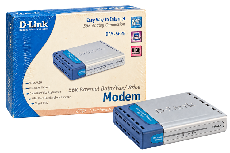 مودم دیالآپ خارجی D-Link مدل DFM-562E با قابلیت Data/Fax/Voice