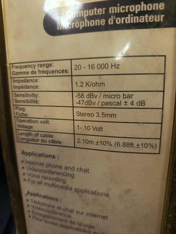 میکروفون رومیزی کامپیوتر Data مدل MC-112 با کلید روشن و خاموش