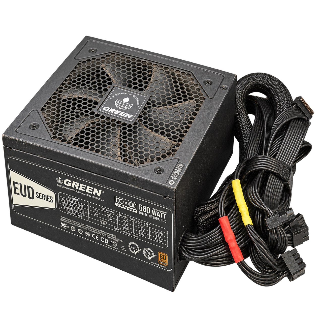 پاور کامپیوتر استوک گرین مدل GP580A-EUD توان ۵۸۰ وات