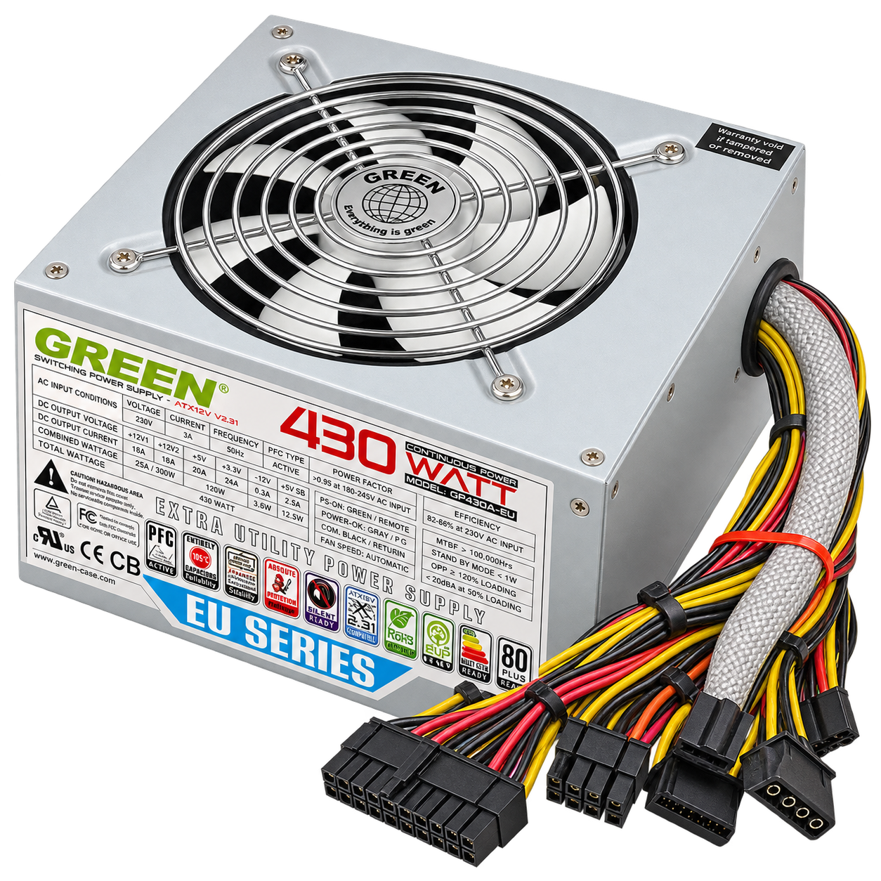 پاور نو گرین مدل GP430A-EU توان ۴۳۰ وات بدون کارتن