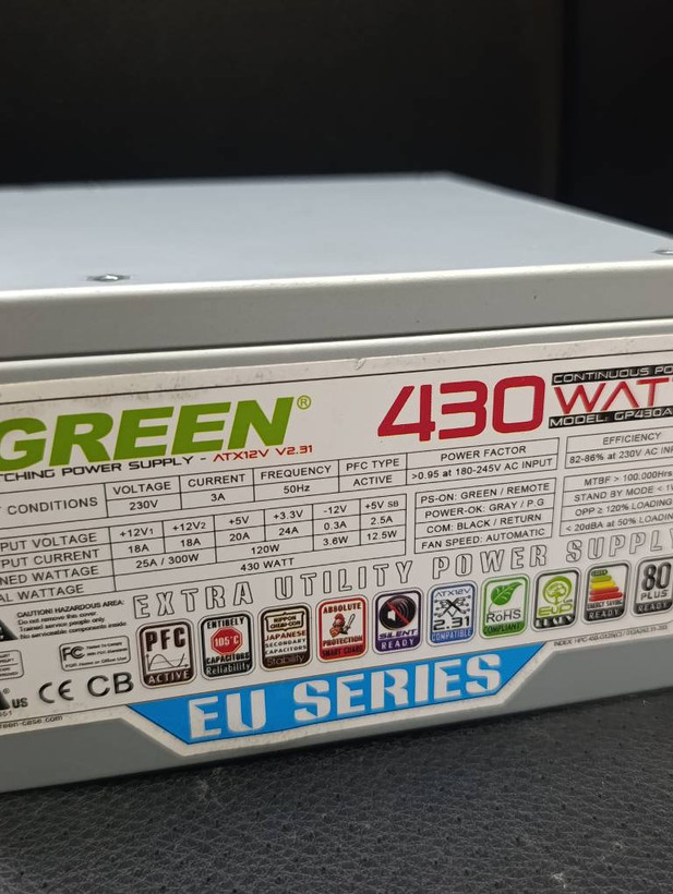 پاور نو گرین مدل GP430A-EU توان ۴۳۰ وات بدون کارتن