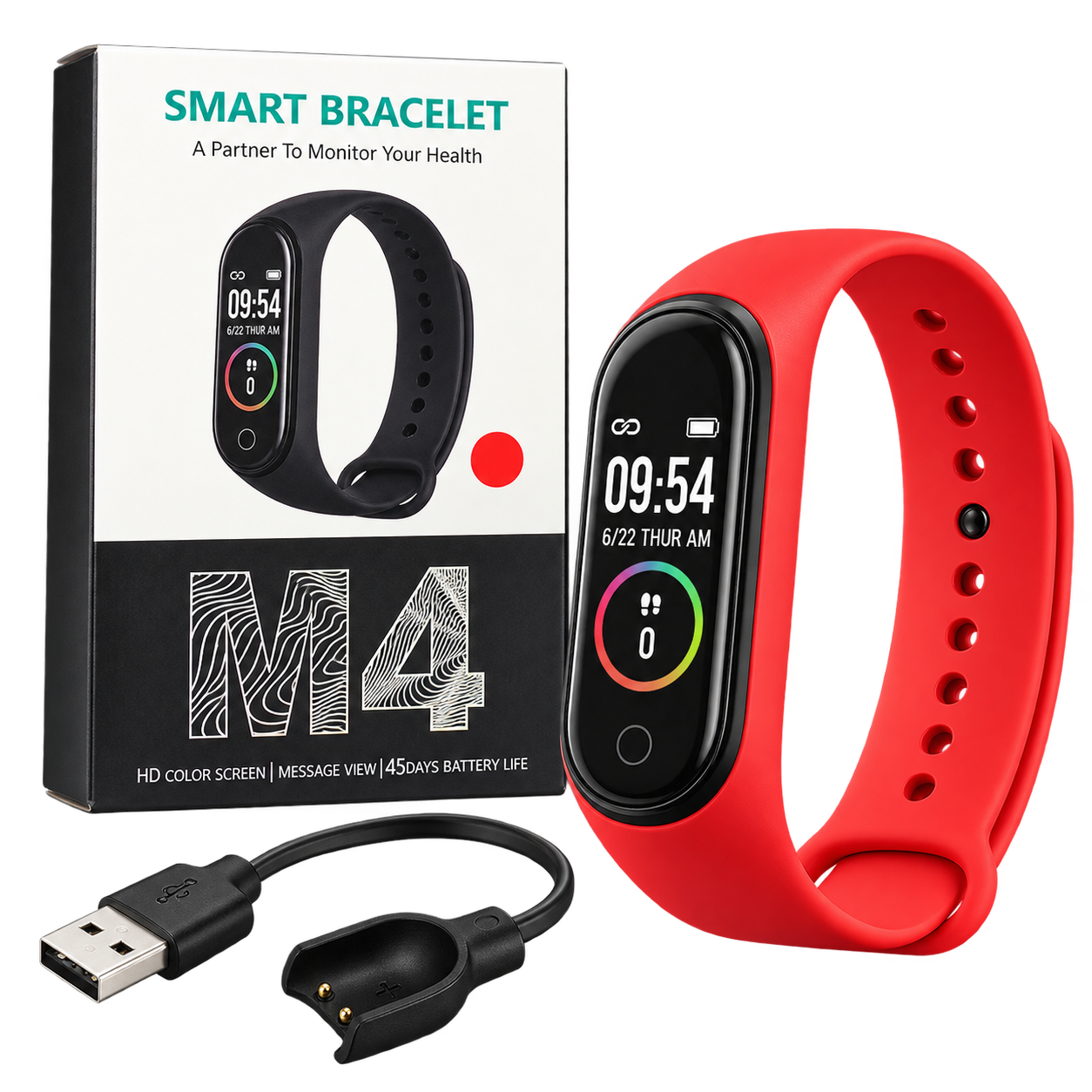 دستبند هوشمند M4 مدل Smart Bracelet بند قرمز