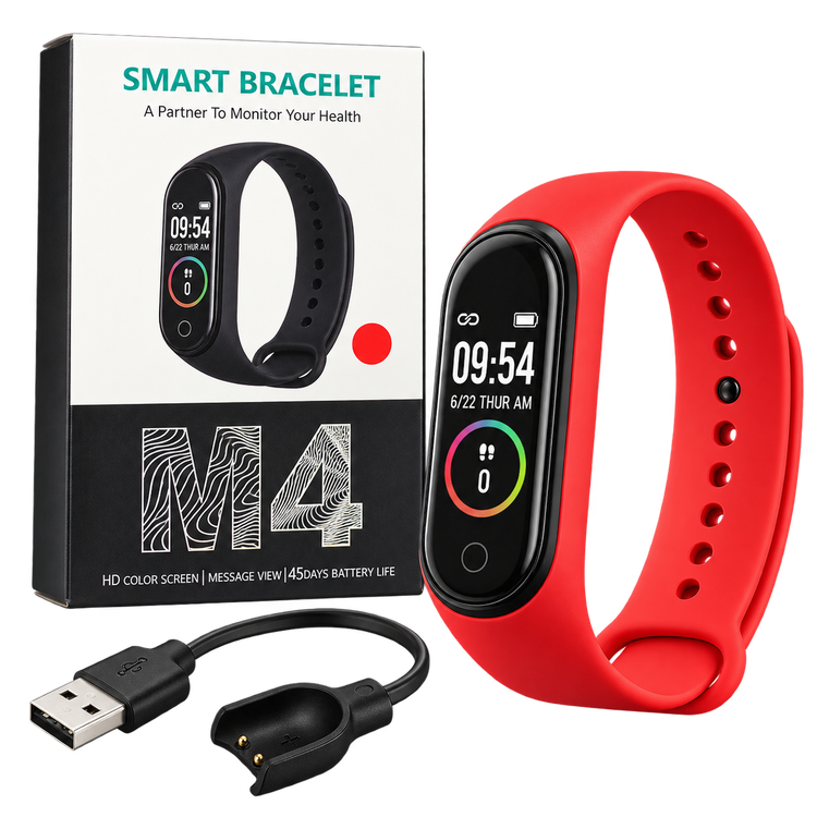 دستبند هوشمند M4 مدل Smart Bracelet بند قرمز