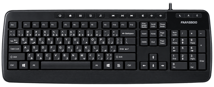 کیبورد باسیم مالتیمدیا فراسو مدل FCR-6845