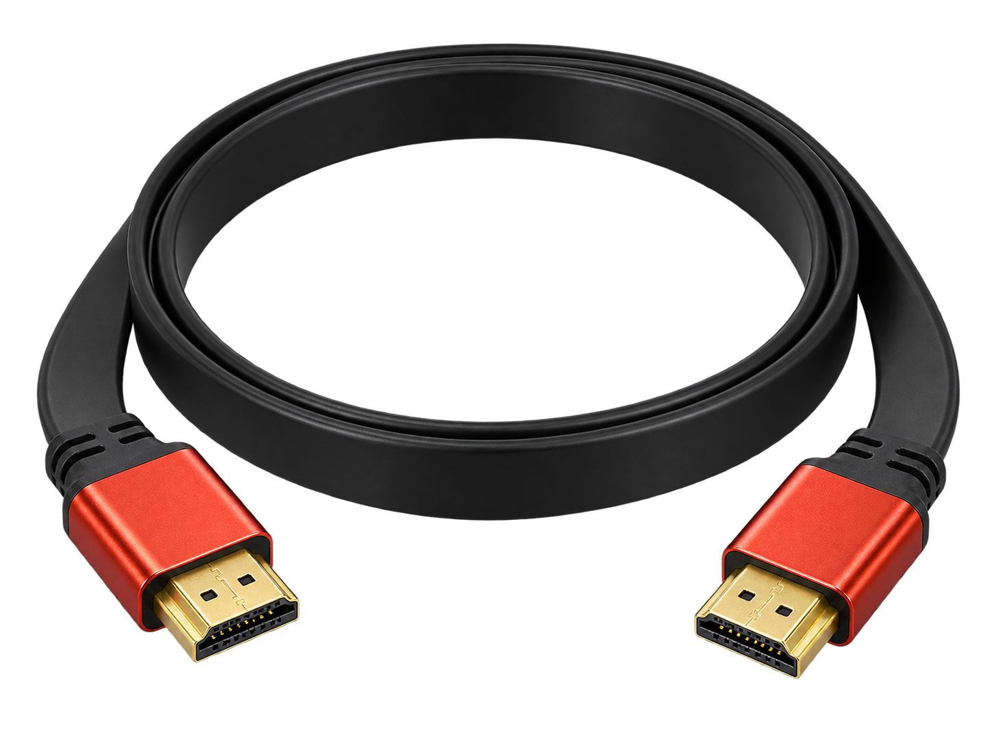 کابل HDMI 4K فلت طول 1.8 متر با کانکتور فلزی