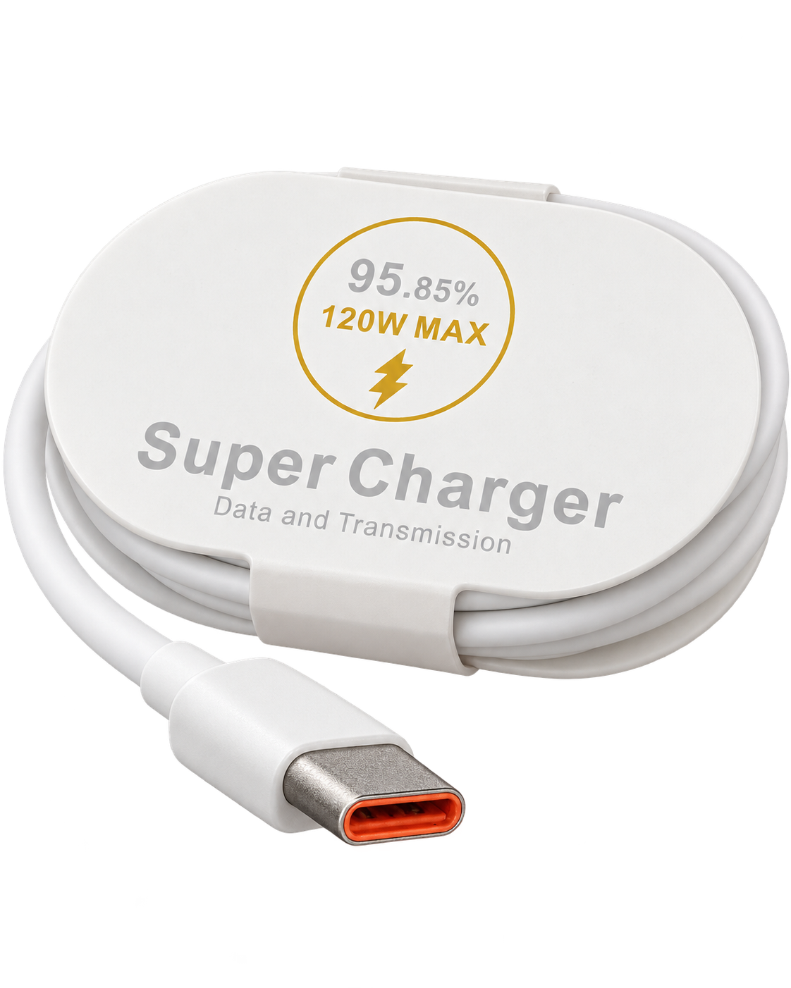 کابل شارژ سریع تایپ سی 120 وات مدل Super Charger با قابلیت نمایش اعشاری شارژ در گوشی‌های شیائومی