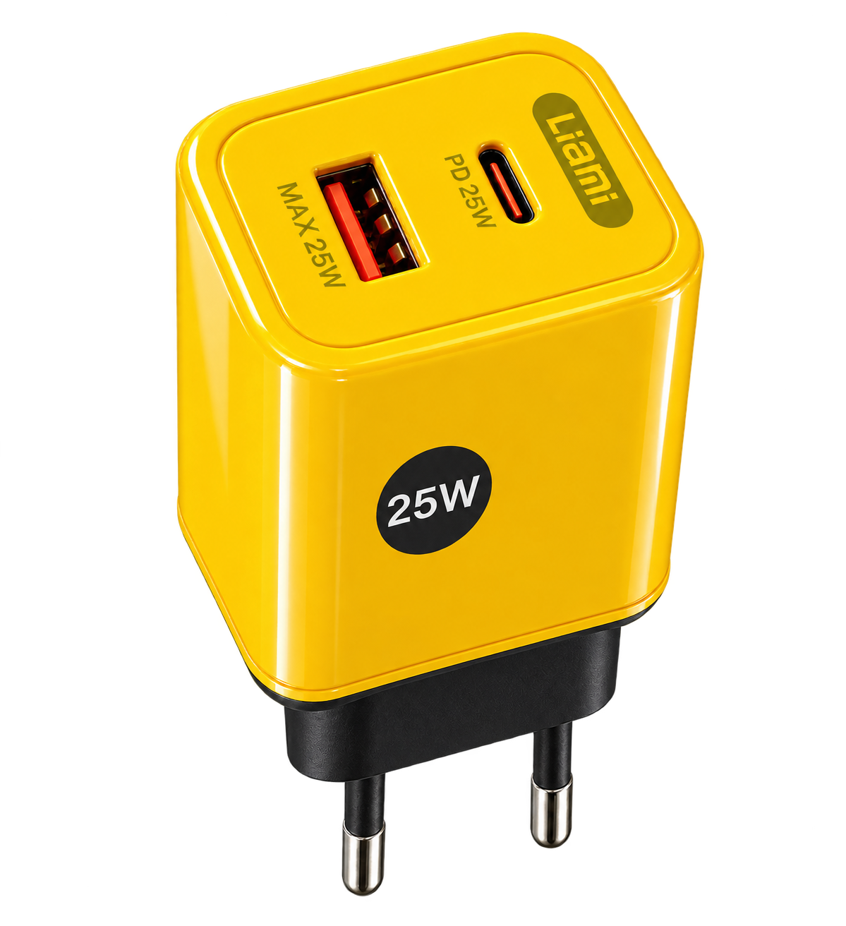 شارژر دیواری لیامی مدل CLH-M91 توان 25 وات با خروجی USB و Type-C