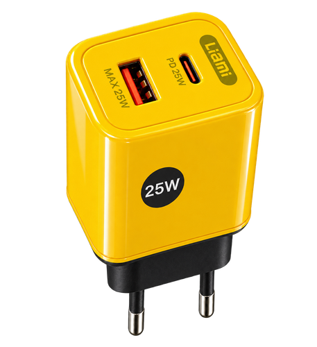 شارژر دیواری لیامی مدل CLH-M91 توان 25 وات با خروجی USB و Type-C