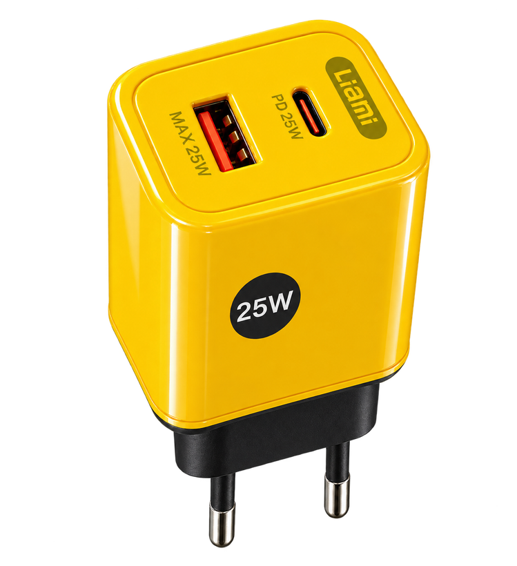 شارژر دیواری لیامی مدل CLH-M91 توان 25 وات با خروجی USB و Type-C