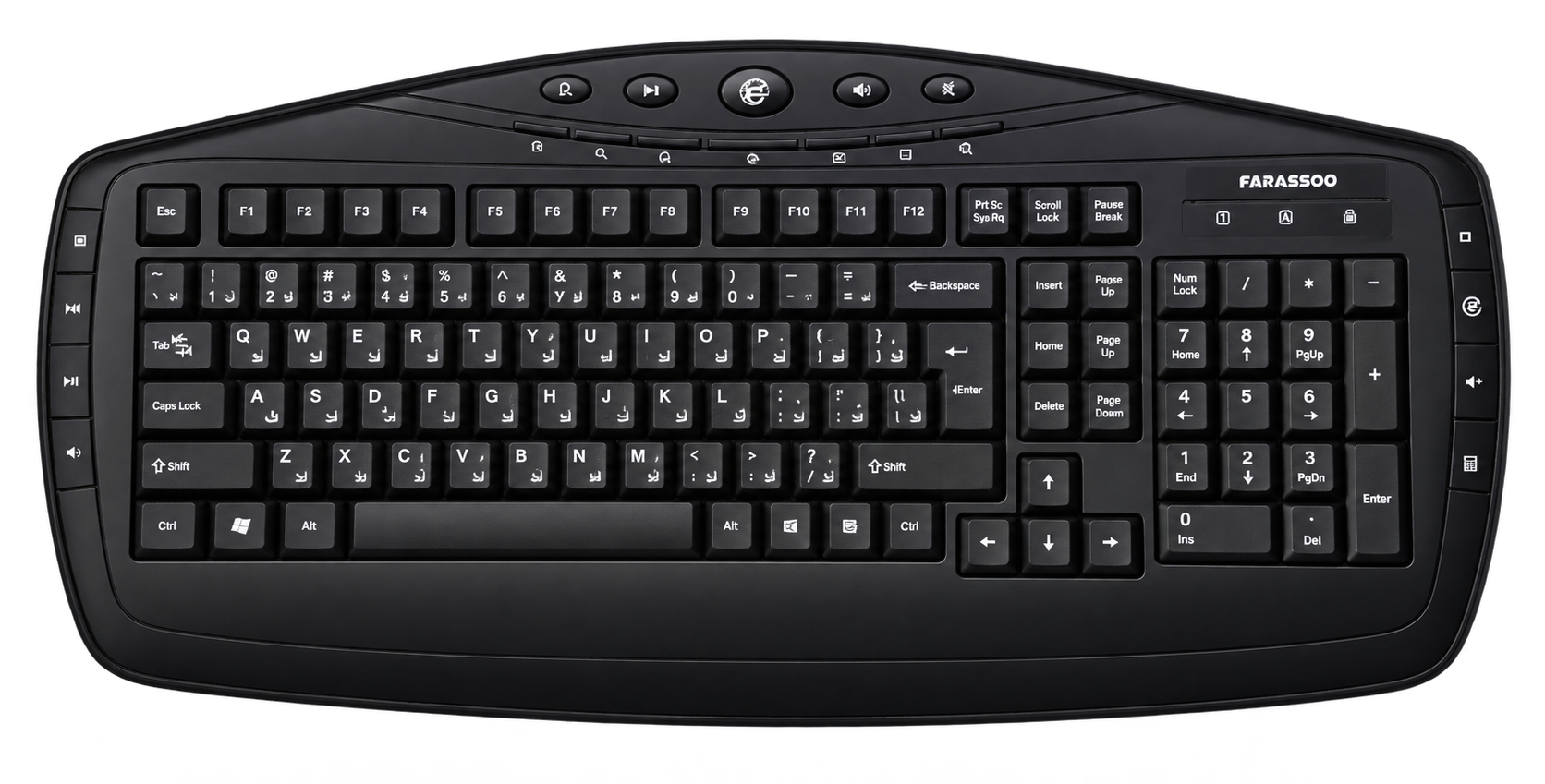 کیبورد باسیم مالتی‌مدیا فراسو مدل FCR-6160