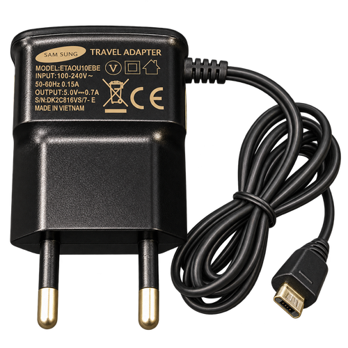 شارژر دیواری سامسونگ مدل ETA0U10EBE با کابل متصل Micro USB و خروجی ۷۰۰ میلیآمپر
