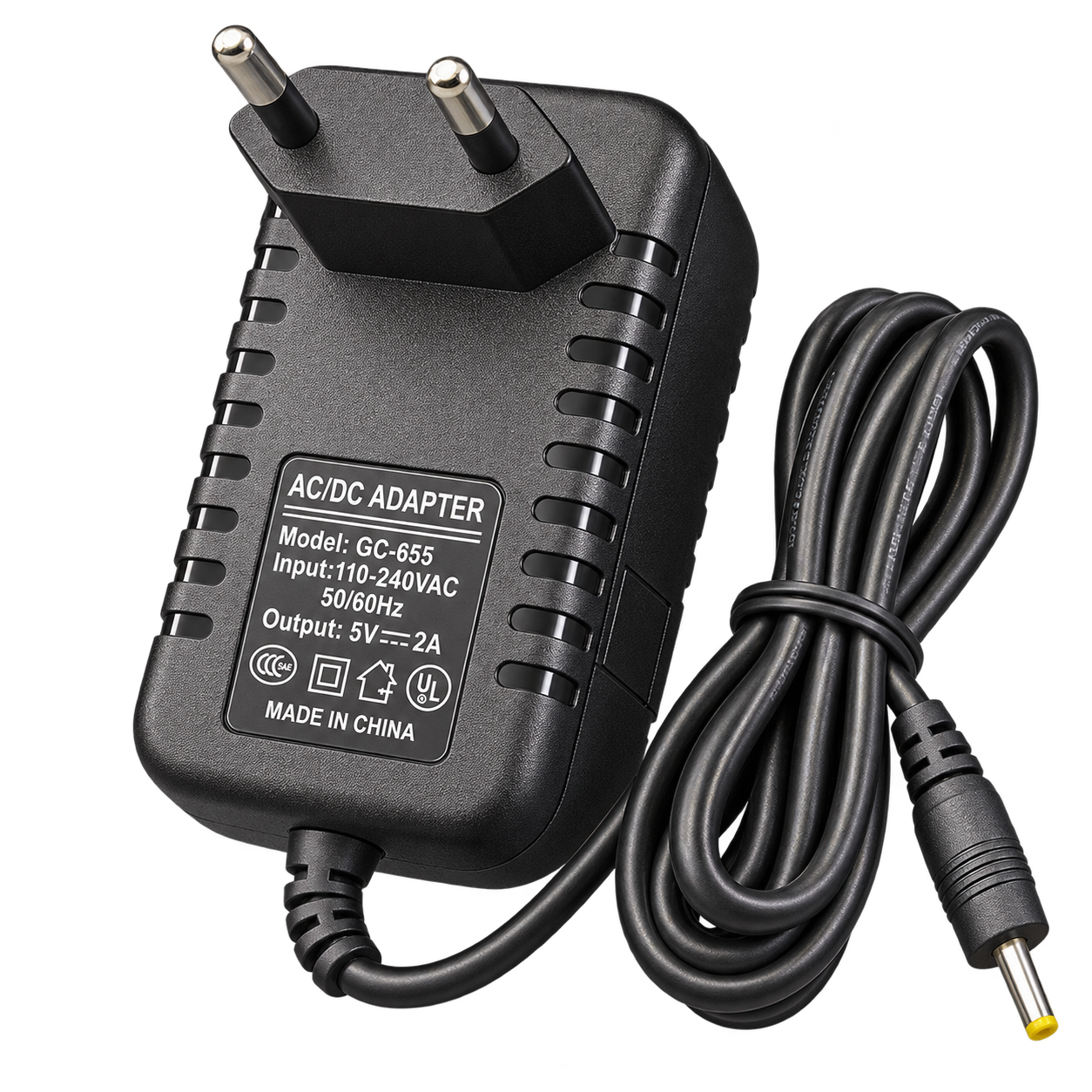 آداپتور سوزنی تبلت مدل GC-655 با خروجی ۵ ولت ۲ آمپر