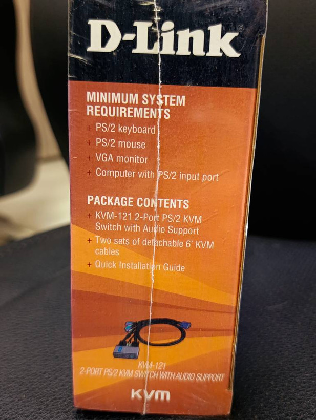 سوئیچ KVM دو پورت دیلینک مدل KVM-121 با VGA، PS/2 و پشتیبانی از صدا