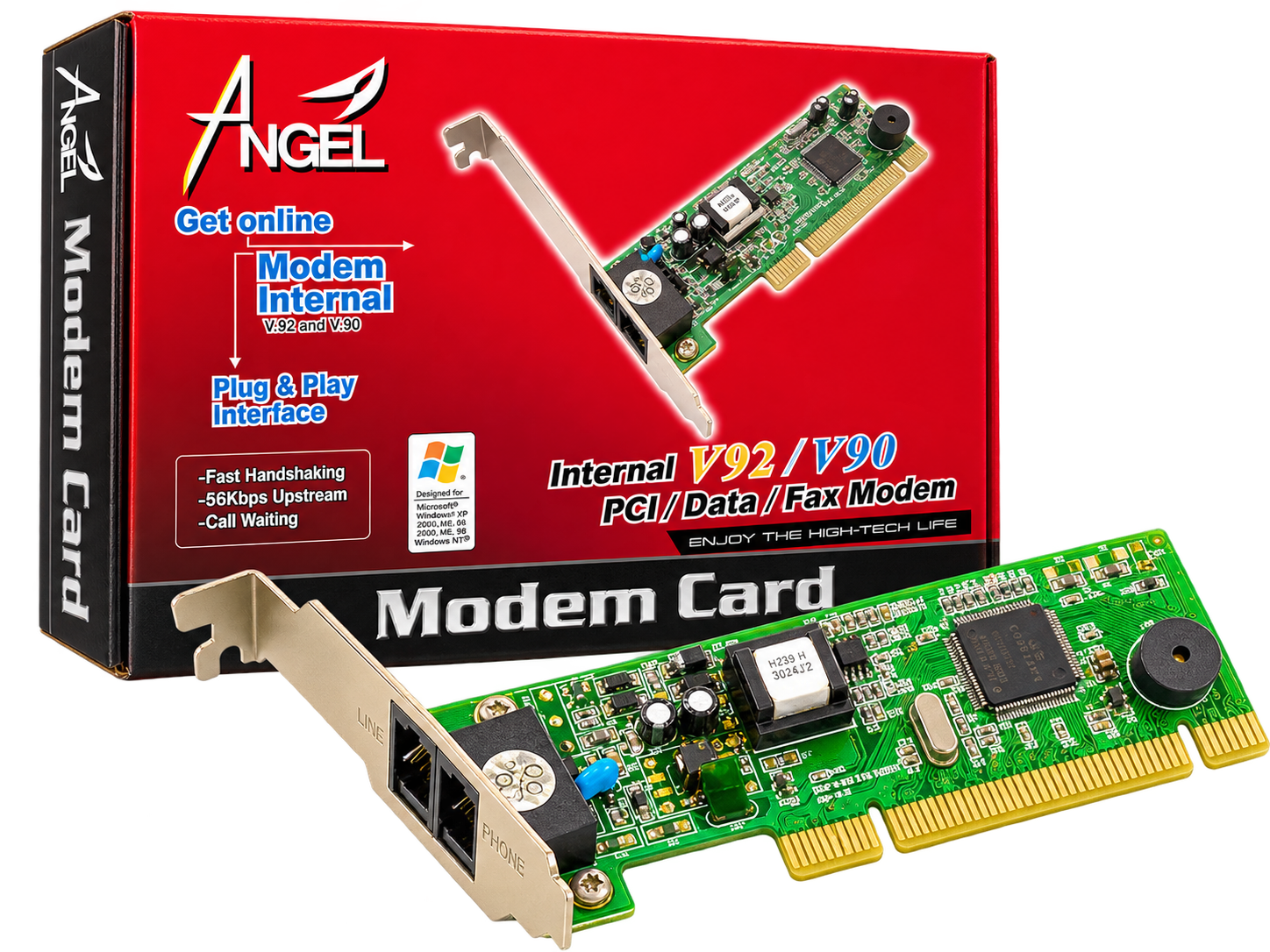 کارت مودم اینترنال Angel مدل Internal V.92V.90 PCI DataFax Modem سرعت 56K