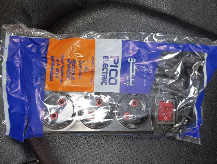 سهراهی برق سیار ۳ خانه پیکو الکتریک PICO با کابل ۳ متری و کلید روشنخاموش 10A