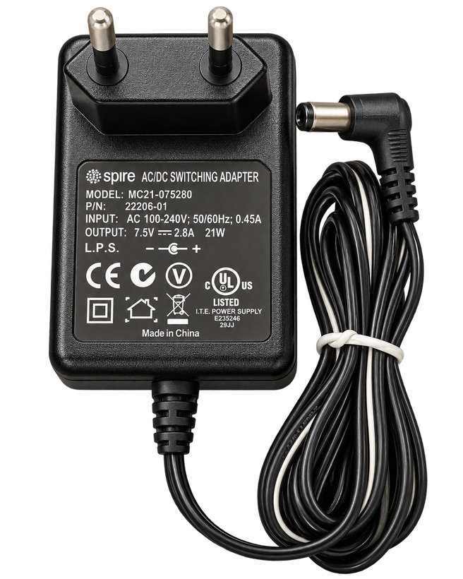 آداپتور (ترانس ) Spire مدل MC21-075280 با خروجی 7.5 ولت 2.8 آمپر توان 21 وات