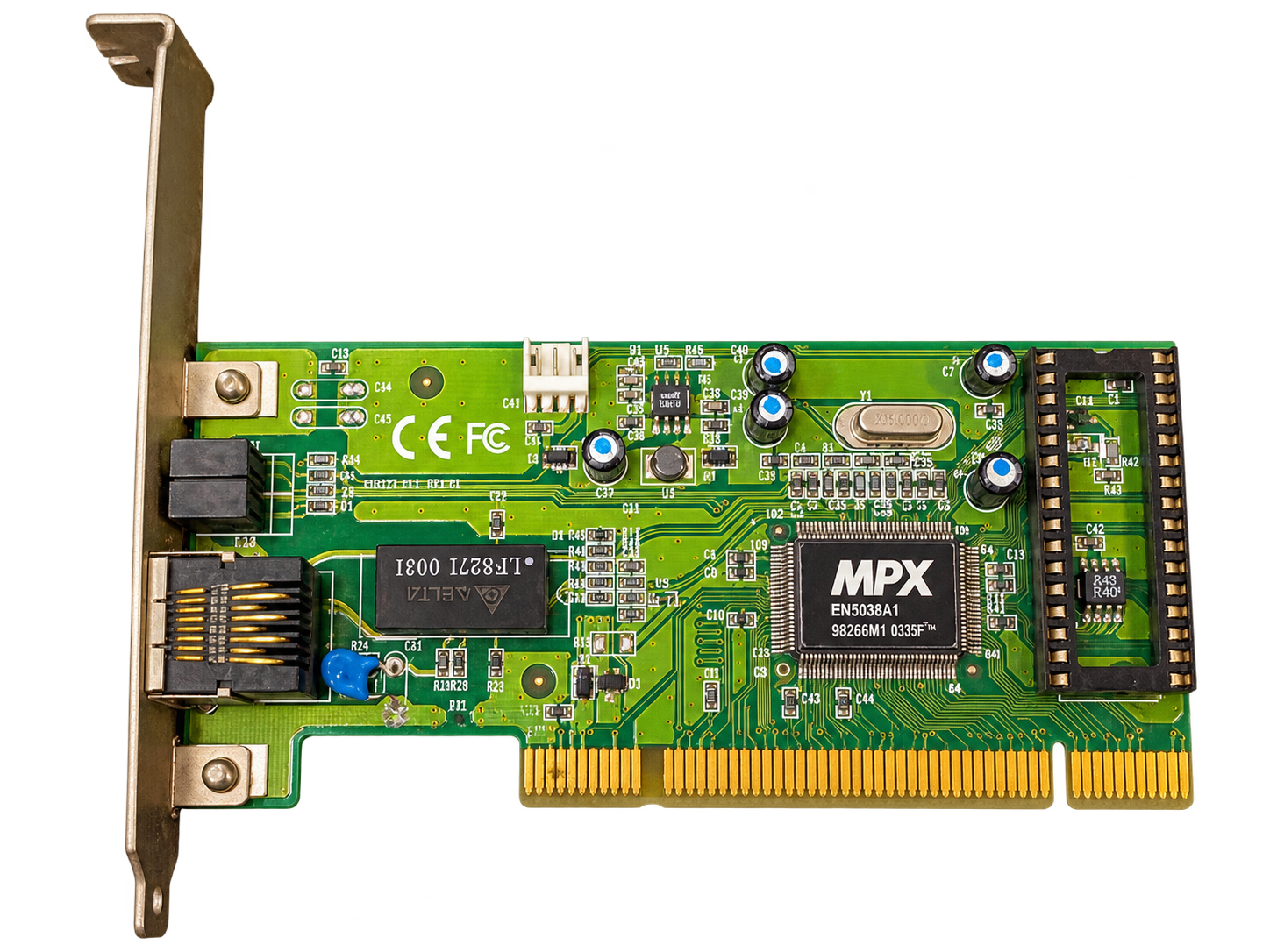 کارت شبکه PCI 10100 با چیپ MPX EN5038A1 و پورت RJ45