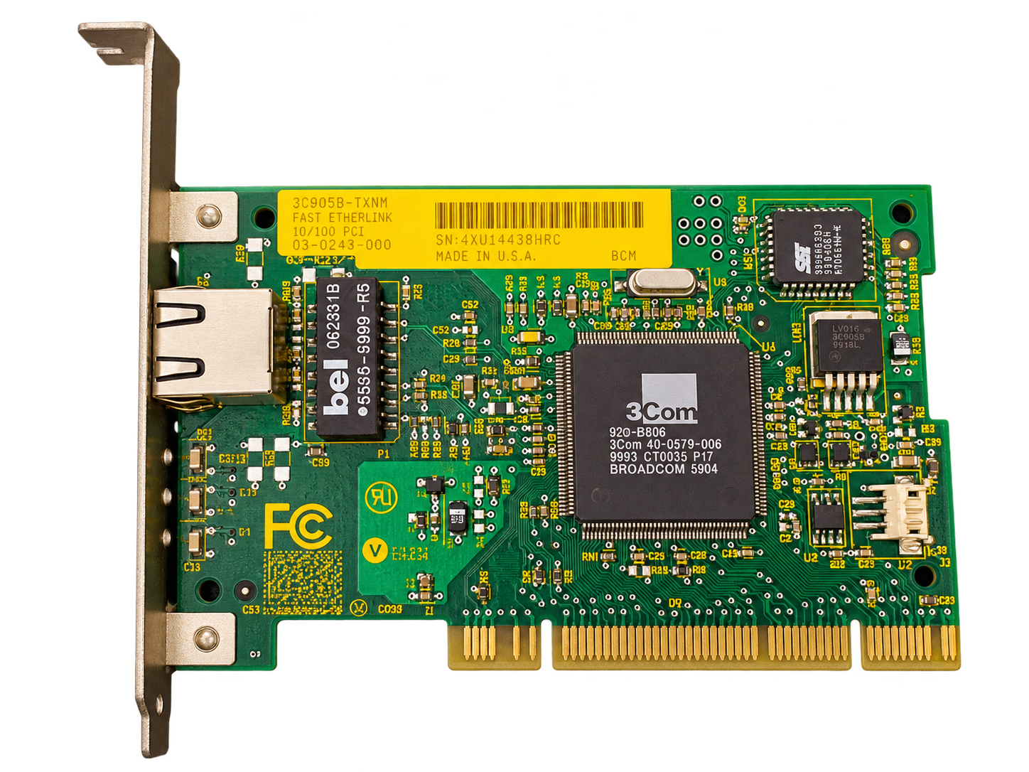 کارت شبکه PCI تری‌کام 3Com EtherLink 10/100 مدل 3C905C-TX-M