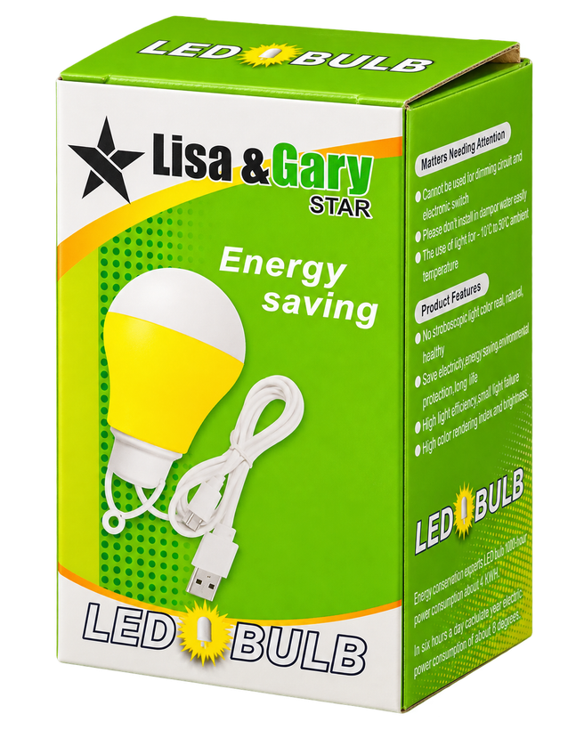 لامپ LED آویز USB پنج ولت Lisa & Gary Star