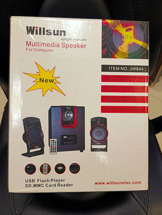 اسپیکر رومیزی 2.1 کاناله Willsun مدل JW844 با جای USB و SD card