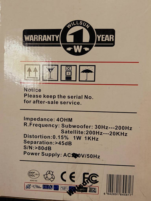 اسپیکر رومیزی 2.1 کاناله Willsun مدل JW844 با جای USB و SD card