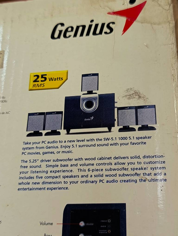 اسپیکر مخصوص کامپیوتر 5.1 کاناله Genius مدل SW-5.1 1000 با سابووفر