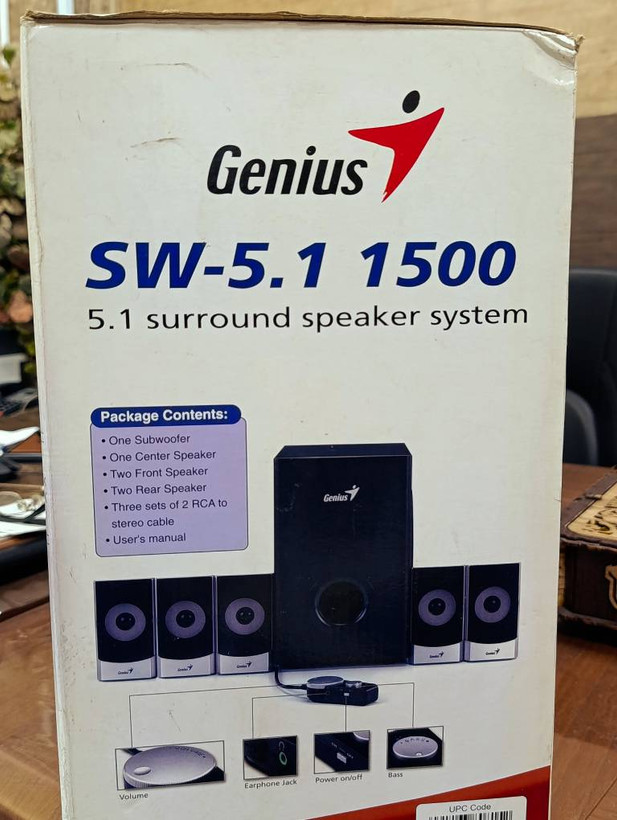 اسپیکر مخصوص کامپیوتر 5.1 کاناله Genius مدل SW-5.1 1500 با توان 45 وات RMS