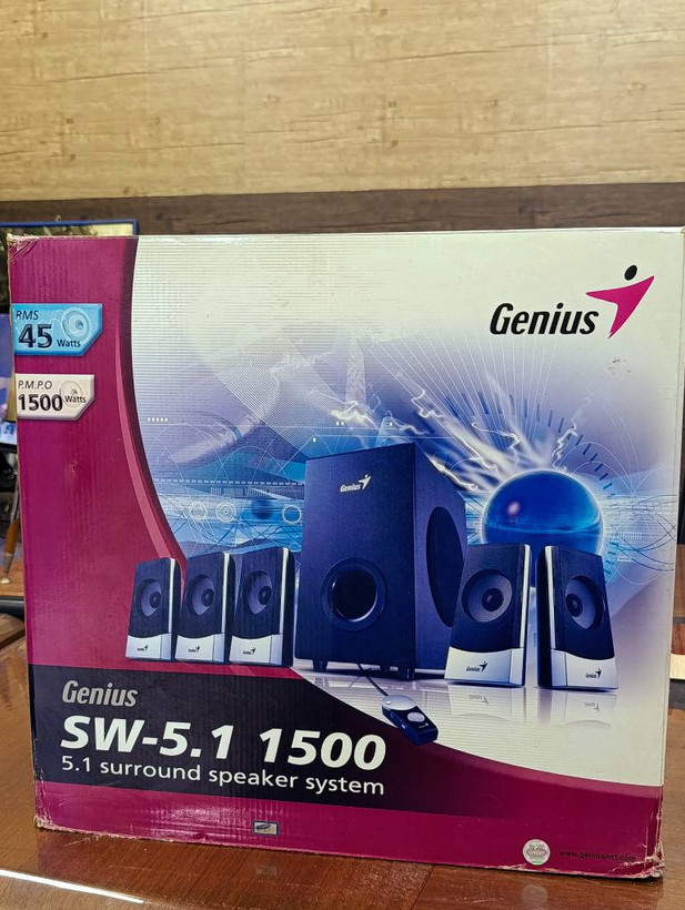 اسپیکر مخصوص کامپیوتر 5.1 کاناله Genius مدل SW-5.1 1500 با توان 45 وات RMS