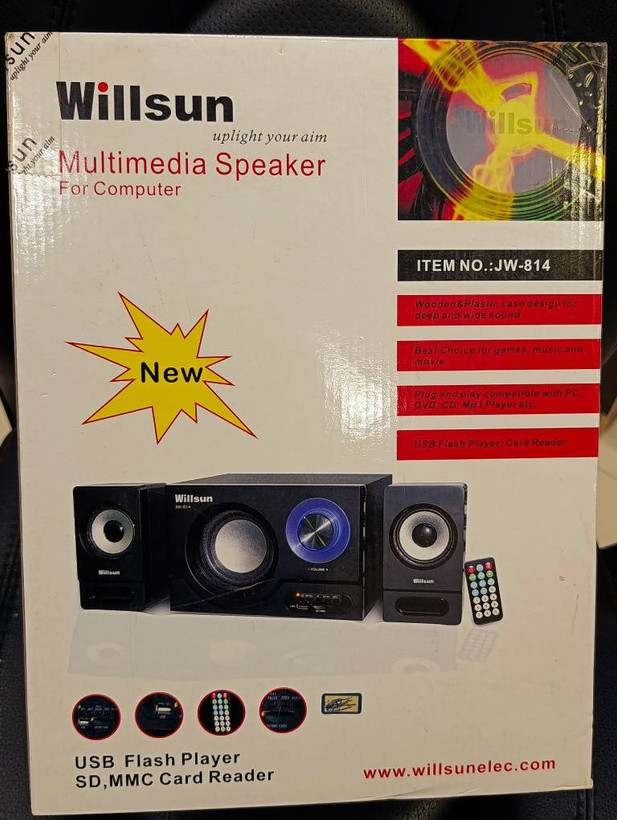 اسپیکر مخصوص کامپیوتر Willsun مدل JW-814 سیستم 2.1 با USB و کارتخوان