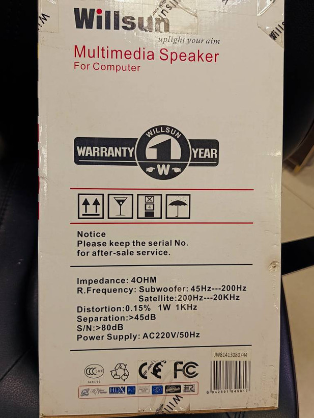 اسپیکر مخصوص کامپیوتر Willsun مدل JW-814 سیستم 2.1 با USB و کارتخوان
