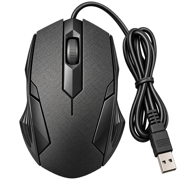 ماوس اپتیکال سیمی GH-3 با دقت 1200DPI و رابط USB