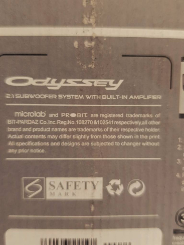 اسپیکر مخصوص کامپیوتر Microlab Odyssey سیستم 2.1 با سابووفر و آمپلیفایر داخلی