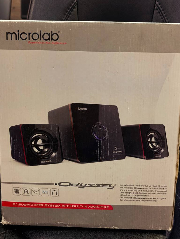 اسپیکر مخصوص کامپیوتر Microlab Odyssey سیستم 2.1 با سابووفر و آمپلیفایر داخلی