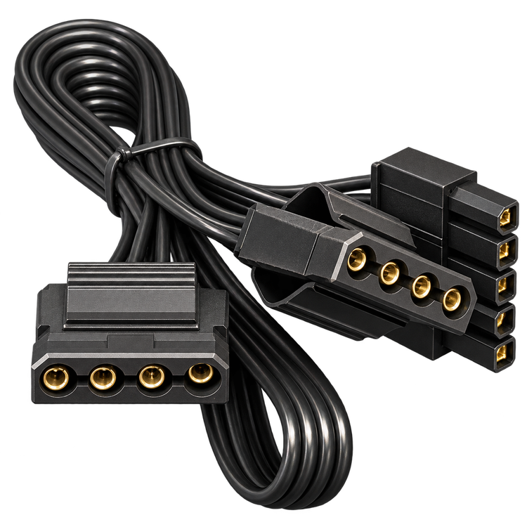 کابل خروجی برق پاور GREEN با سه خروجی IDE / Molex چهار پین