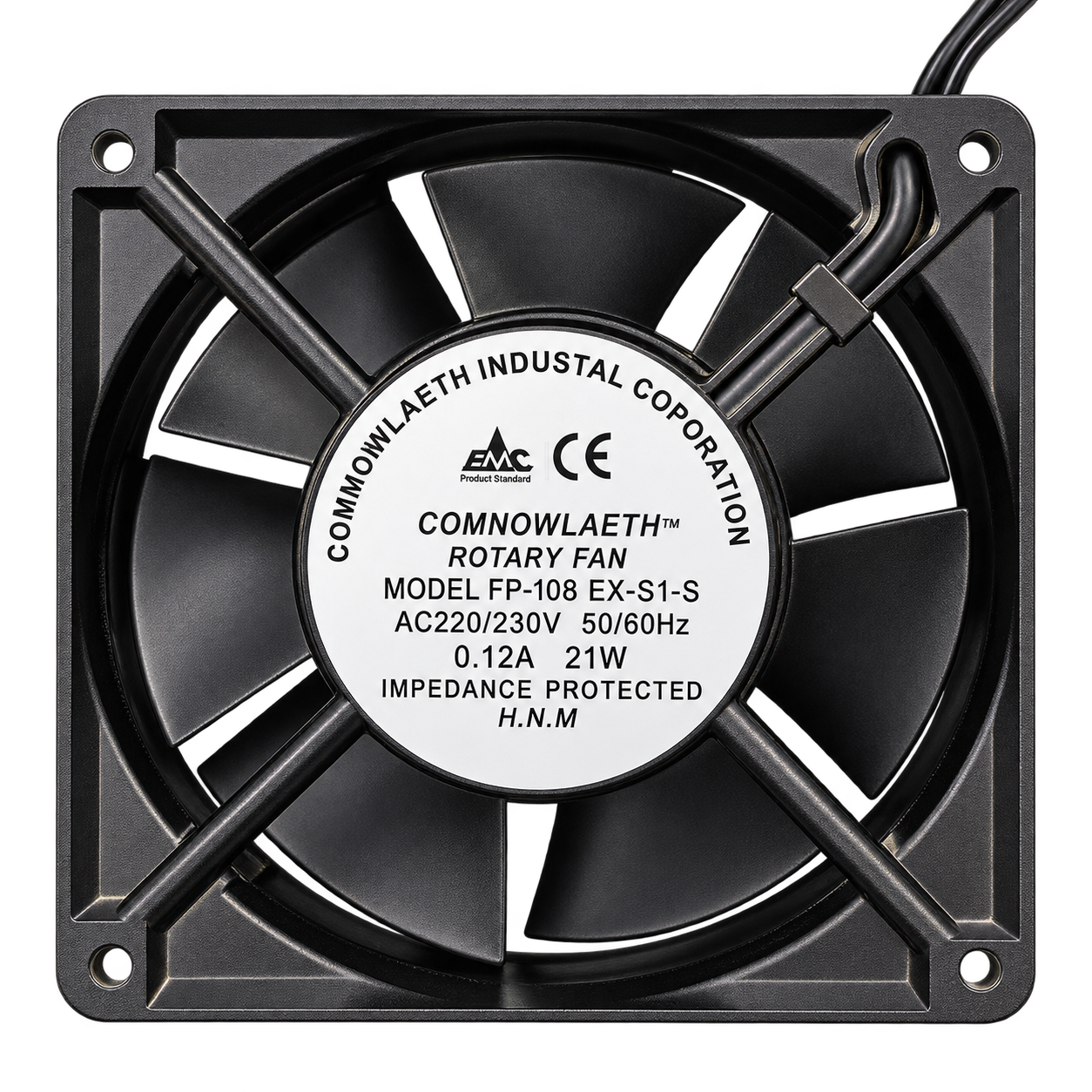 فن آکسیال صنعتی 220 ولت Commonwealth مدل FP-108 EX-S1-S سایز 12×12 سانتی‌متر