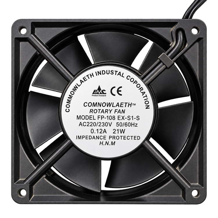 فن آکسیال صنعتی 220 ولت Commonwealth مدل FP-108 EX-S1-S سایز 12×12 سانتیمتر